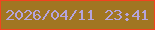 文字の大きさ：1、枠の色：f2431f、背景の色：a17622、文字の色：b5a4dc 無料ブログパーツのブログ時計
