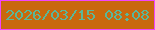 文字の大きさ：5、枠の色：f245fb、背景の色：c9680e、文字の色：5ab799 無料ブログパーツのブログ時計