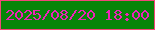 文字の大きさ：4、枠の色：f24679、背景の色：078509、文字の色：ed23b8 無料ブログパーツのブログ時計