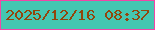 文字の大きさ：3、枠の色：f246a7、背景の色：45c7b1、文字の色：93450c 無料ブログパーツのブログ時計