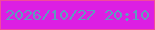 文字の大きさ：1、枠の色：f24a9c、背景の色：dc1fe3、文字の色：609cbe 無料ブログパーツのブログ時計