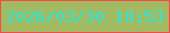 文字の大きさ：4、枠の色：f24d48、背景の色：a2bb63、文字の色：2ce7d7 無料ブログパーツのブログ時計