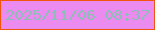 文字の大きさ：5、枠の色：f25509、背景の色：eb8bf0、文字の色：8cbfb4 無料ブログパーツのブログ時計