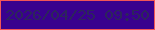 文字の大きさ：1、枠の色：f25557、背景の色：39018e、文字の色：2d255c 無料ブログパーツのブログ時計