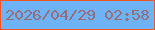 文字の大きさ：2、枠の色：f25625、背景の色：6eb3f5、文字の色：976d78 無料ブログパーツのブログ時計