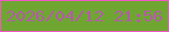 文字の大きさ：3、枠の色：f256c6、背景の色：6fa632、文字の色：b45aa9 無料ブログパーツのブログ時計