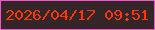 文字の大きさ：2、枠の色：f256cb、背景の色：342528、文字の色：fa360a 無料ブログパーツのブログ時計