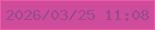 文字の大きさ：4、枠の色：f25ba3、背景の色：cf4c9d、文字の色：974b8d 無料ブログパーツのブログ時計