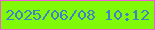 文字の大きさ：5、枠の色：f25dd7、背景の色：81fa0a、文字の色：4181c5 無料ブログパーツのブログ時計