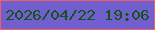 文字の大きさ：5、枠の色：f25e66、背景の色：715fcf、文字の色：175319 無料ブログパーツのブログ時計