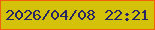 文字の大きさ：2、枠の色：f2600c、背景の色：d3c10a、文字の色：292763 無料ブログパーツのブログ時計