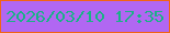 文字の大きさ：4、枠の色：f26414、背景の色：b167f2、文字の色：19b286 無料ブログパーツのブログ時計
