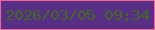 文字の大きさ：1、枠の色：f26597、背景の色：572f87、文字の色：446a1b 無料ブログパーツのブログ時計