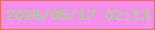 文字の大きさ：1、枠の色：f2685e、背景の色：f690ea、文字の色：9add82 無料ブログパーツのブログ時計