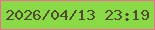 文字の大きさ：5、枠の色：f26a9b、背景の色：8ada47、文字の色：514a33 無料ブログパーツのブログ時計