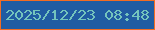 文字の大きさ：3、枠の色：f26c23、背景の色：205ca2、文字の色：74c4bd 無料ブログパーツのブログ時計