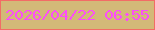 文字の大きさ：5、枠の色：f26c66、背景の色：d3b978、文字の色：fc4ef8 無料ブログパーツのブログ時計