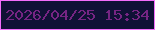 文字の大きさ：2、枠の色：f26dfb、背景の色：101136、文字の色：762583 無料ブログパーツのブログ時計