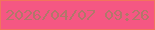 文字の大きさ：4、枠の色：f2745c、背景の色：f55783、文字の色：b1776a 無料ブログパーツのブログ時計