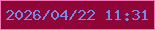 文字の大きさ：2、枠の色：f274ae、背景の色：900537、文字の色：7989e7 無料ブログパーツのブログ時計