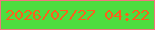 文字の大きさ：5、枠の色：f2757e、背景の色：4edd3f、文字の色：fd5e1c 無料ブログパーツのブログ時計