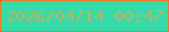 文字の大きさ：1、枠の色：f27725、背景の色：33dca9、文字の色：c7af62 無料ブログパーツのブログ時計