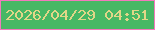 文字の大きさ：4、枠の色：f279bd、背景の色：47b865、文字の色：e1d688 無料ブログパーツのブログ時計