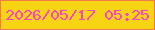 文字の大きさ：2、枠の色：f27c4b、背景の色：f7d414、文字の色：fc43ca 無料ブログパーツのブログ時計