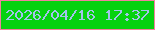 文字の大きさ：5、枠の色：f2809f、背景の色：06d210、文字の色：a2c3ea 無料ブログパーツのブログ時計
