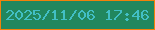 文字の大きさ：5、枠の色：f2810a、背景の色：21875e、文字の色：42bfc5 無料ブログパーツのブログ時計