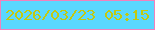 文字の大きさ：1、枠の色：f281bc、背景の色：5ad8fe、文字の色：c2c910 無料ブログパーツのブログ時計