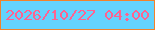文字の大きさ：1、枠の色：f2822b、背景の色：64d3fd、文字の色：ff6290 無料ブログパーツのブログ時計