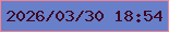 文字の大きさ：5、枠の色：f28393、背景の色：687fca、文字の色：3e0822 無料ブログパーツのブログ時計