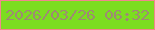 文字の大きさ：1、枠の色：f2868d、背景の色：7cdd20、文字の色：9e8a73 無料ブログパーツのブログ時計