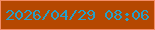 文字の大きさ：3、枠の色：f28d67、背景の色：b54801、文字の色：26a0c7 無料ブログパーツのブログ時計
