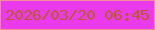 文字の大きさ：3、枠の色：f28d98、背景の色：ea3aec、文字の色：b55c29 無料ブログパーツのブログ時計