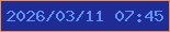 文字の大きさ：1、枠の色：f28e42、背景の色：1f2c95、文字の色：6192f8 無料ブログパーツのブログ時計