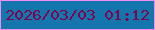 文字の大きさ：4、枠の色：f28eee、背景の色：1575ad、文字の色：7b054e 無料ブログパーツのブログ時計