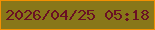 文字の大きさ：2、枠の色：f29003、背景の色：887719、文字の色：6a1124 無料ブログパーツのブログ時計