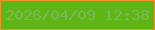文字の大きさ：3、枠の色：f2922a、背景の色：5eb615、文字の色：7bb75b 無料ブログパーツのブログ時計