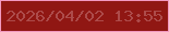 文字の大きさ：3、枠の色：f299c0、背景の色：901713、文字の色：ad4b4a 無料ブログパーツのブログ時計