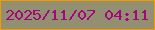 文字の大きさ：2、枠の色：f29a00、背景の色：939072、文字の色：a2077c 無料ブログパーツのブログ時計