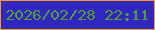 文字の大きさ：4、枠の色：f29a2b、背景の色：3126be、文字の色：509f3c 無料ブログパーツのブログ時計