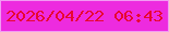 文字の大きさ：5、枠の色：f29af3、背景の色：ed2bdf、文字の色：e80732 無料ブログパーツのブログ時計