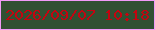 文字の大きさ：4、枠の色：f29af8、背景の色：315033、文字の色：c40410 無料ブログパーツのブログ時計