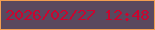 文字の大きさ：5、枠の色：f29d51、背景の色：5a485e、文字の色：ca052f 無料ブログパーツのブログ時計