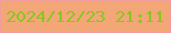 文字の大きさ：2、枠の色：f29d9c、背景の色：f3a777、文字の色：87c71d 無料ブログパーツのブログ時計