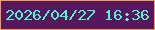 文字の大きさ：2、枠の色：f29f56、背景の色：57175c、文字の色：4ef7da 無料ブログパーツのブログ時計