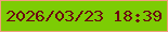 文字の大きさ：2、枠の色：f29f7e、背景の色：7dcc04、文字の色：6b0311 無料ブログパーツのブログ時計