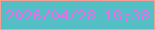 文字の大きさ：1、枠の色：f29f95、背景の色：53bfc4、文字の色：ea6ceb 無料ブログパーツのブログ時計